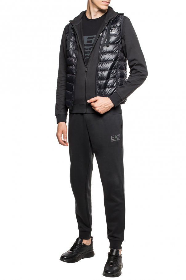 EA7 Emporio Armani Quilted vest with a logo