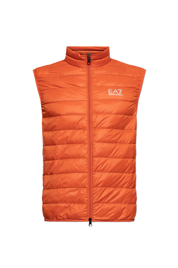 EA7 Emporio Armani Down vest with stand-up collar