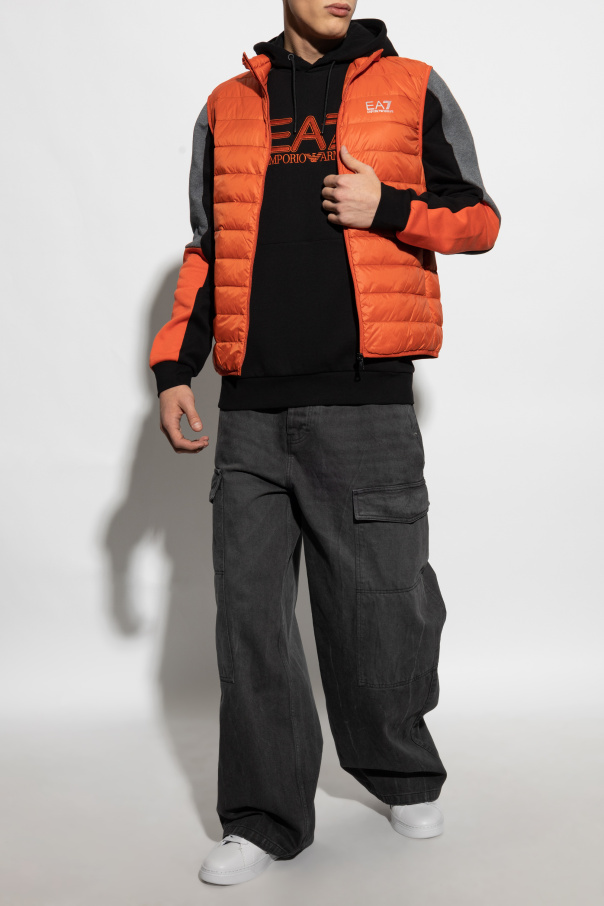 EA7 Emporio Armani Down vest with stand-up collar