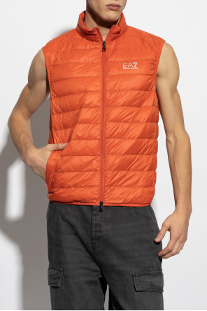 EA7 Emporio Armani Down vest with stand-up collar