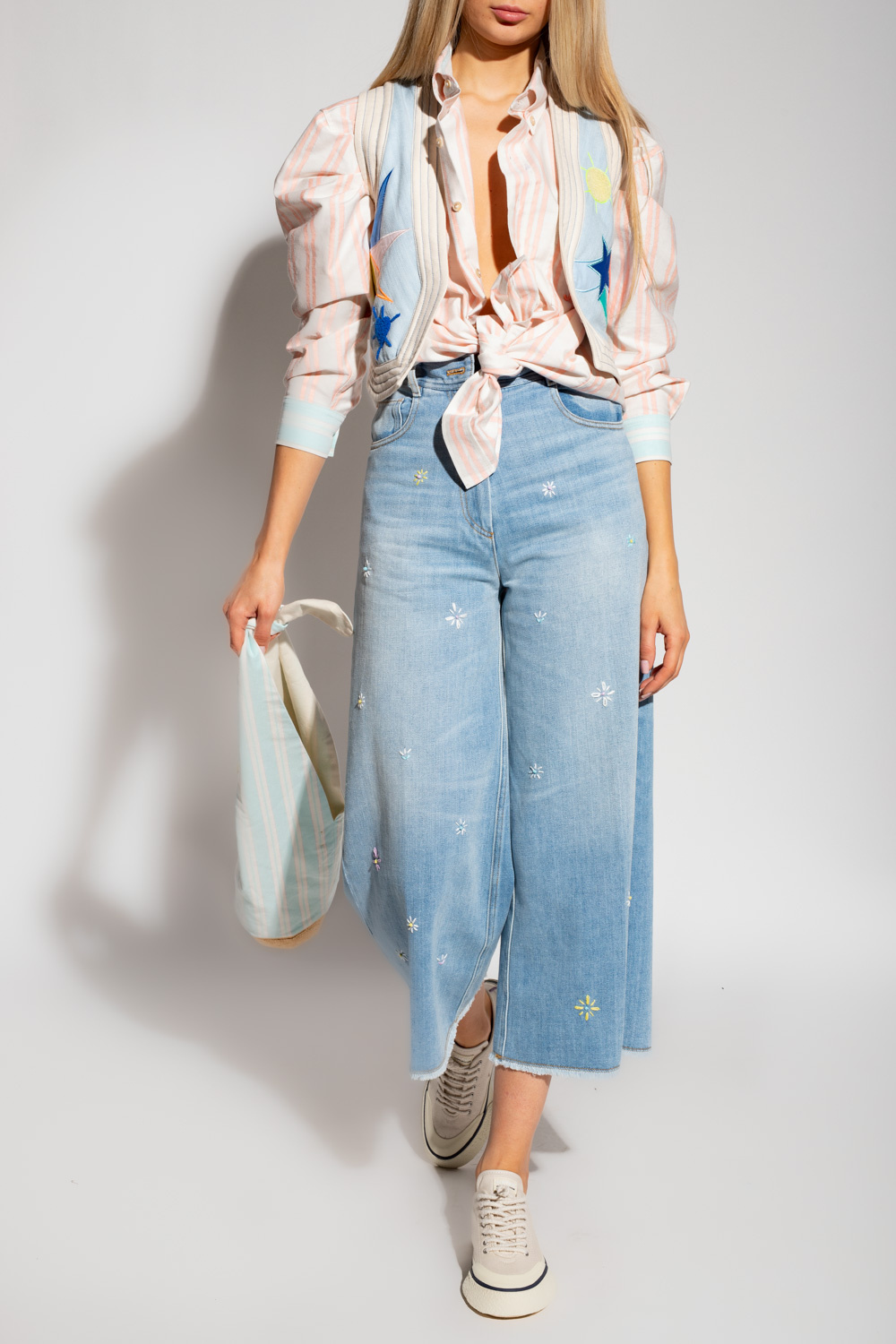 forte_forte Crop denim vest