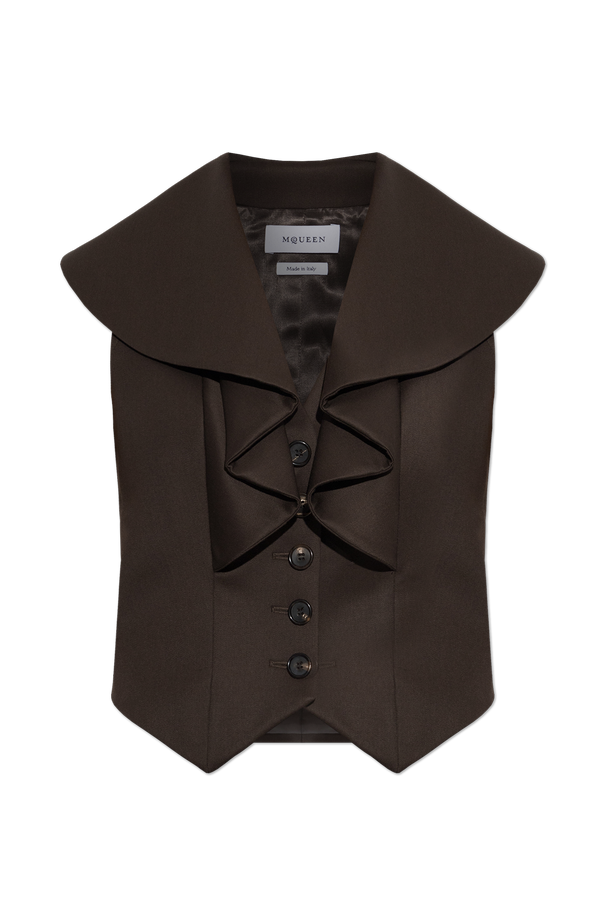 Wool vest with decorative collar od Alexander McQueen