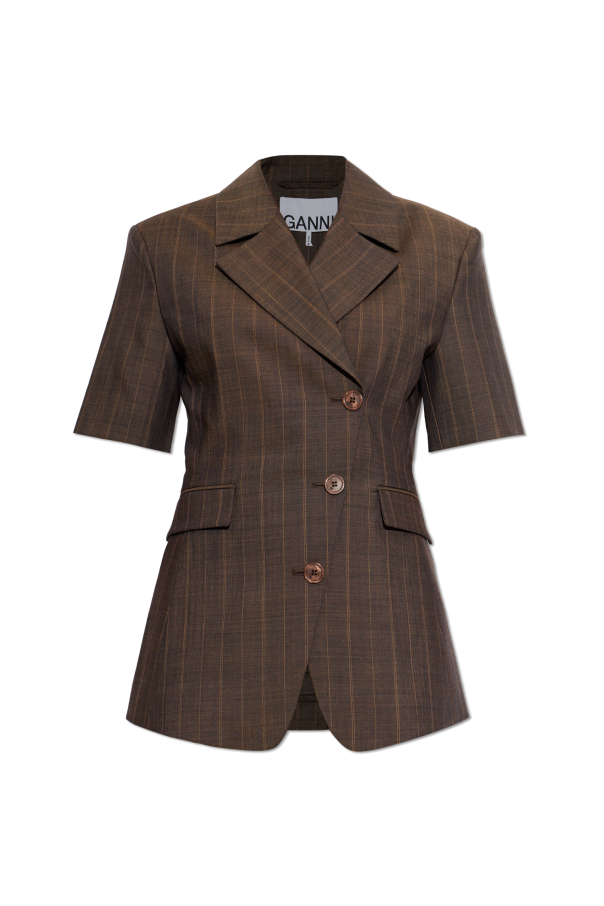Wool blazer with short sleeves od Ganni