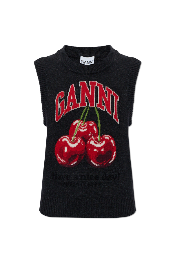 Vest with logo od Ganni