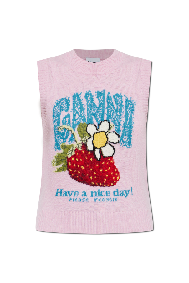 Vest with a colorful pattern od Ganni