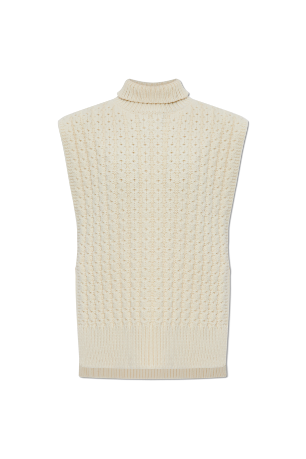 Alaïa Wool poncho with turtleneck