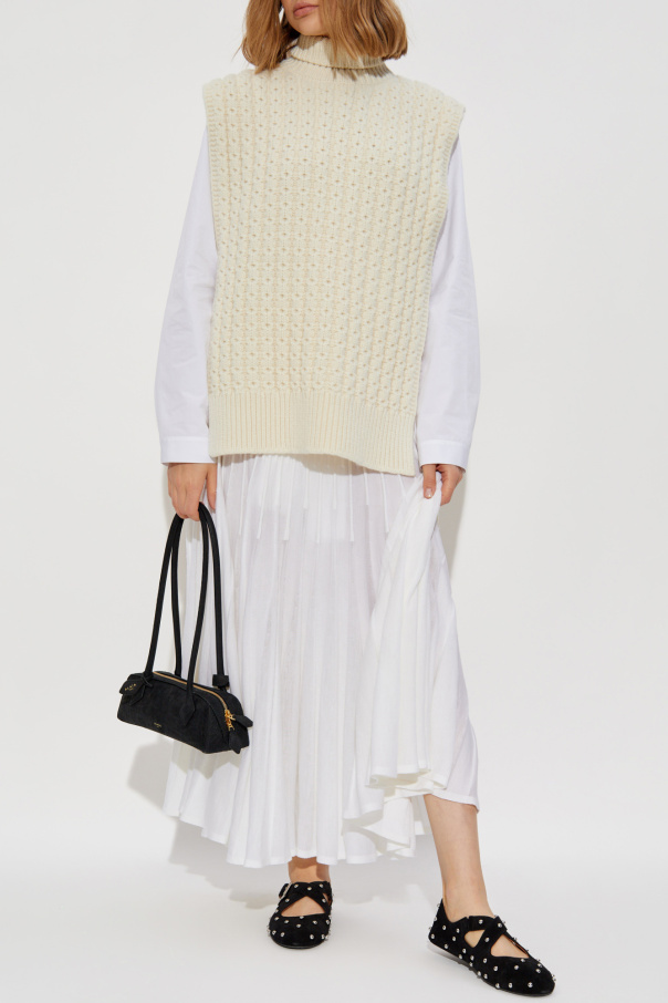 Alaïa Wool poncho with turtleneck