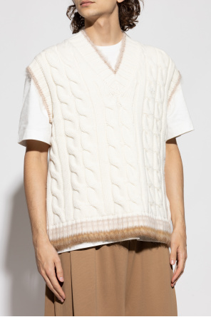 LACOSTE RUNWAY Vest with a decorative weave