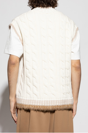 LACOSTE RUNWAY Vest with a decorative weave