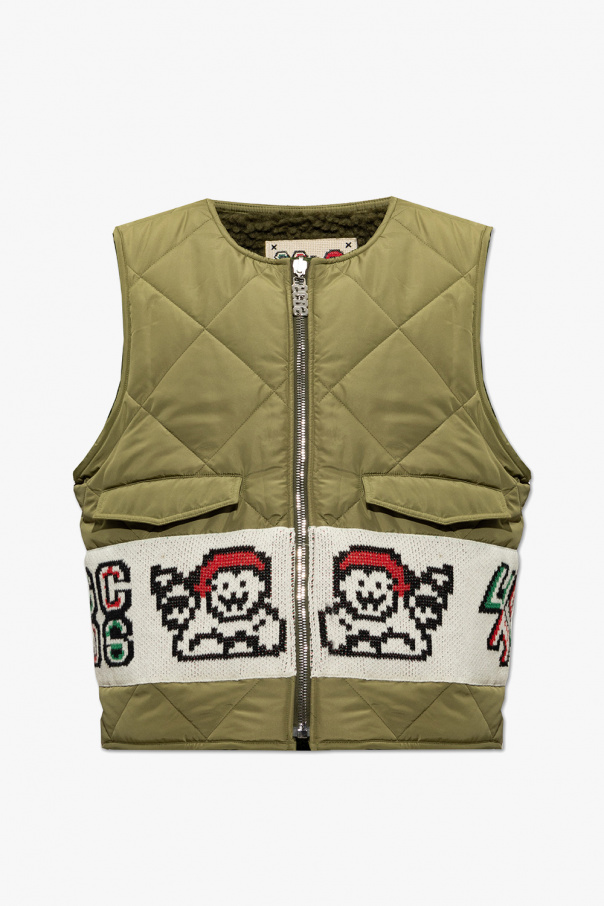 GCDS Reversible quilted vest