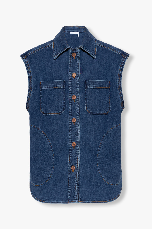 See By Chloé Relaxed-fitting denim vest