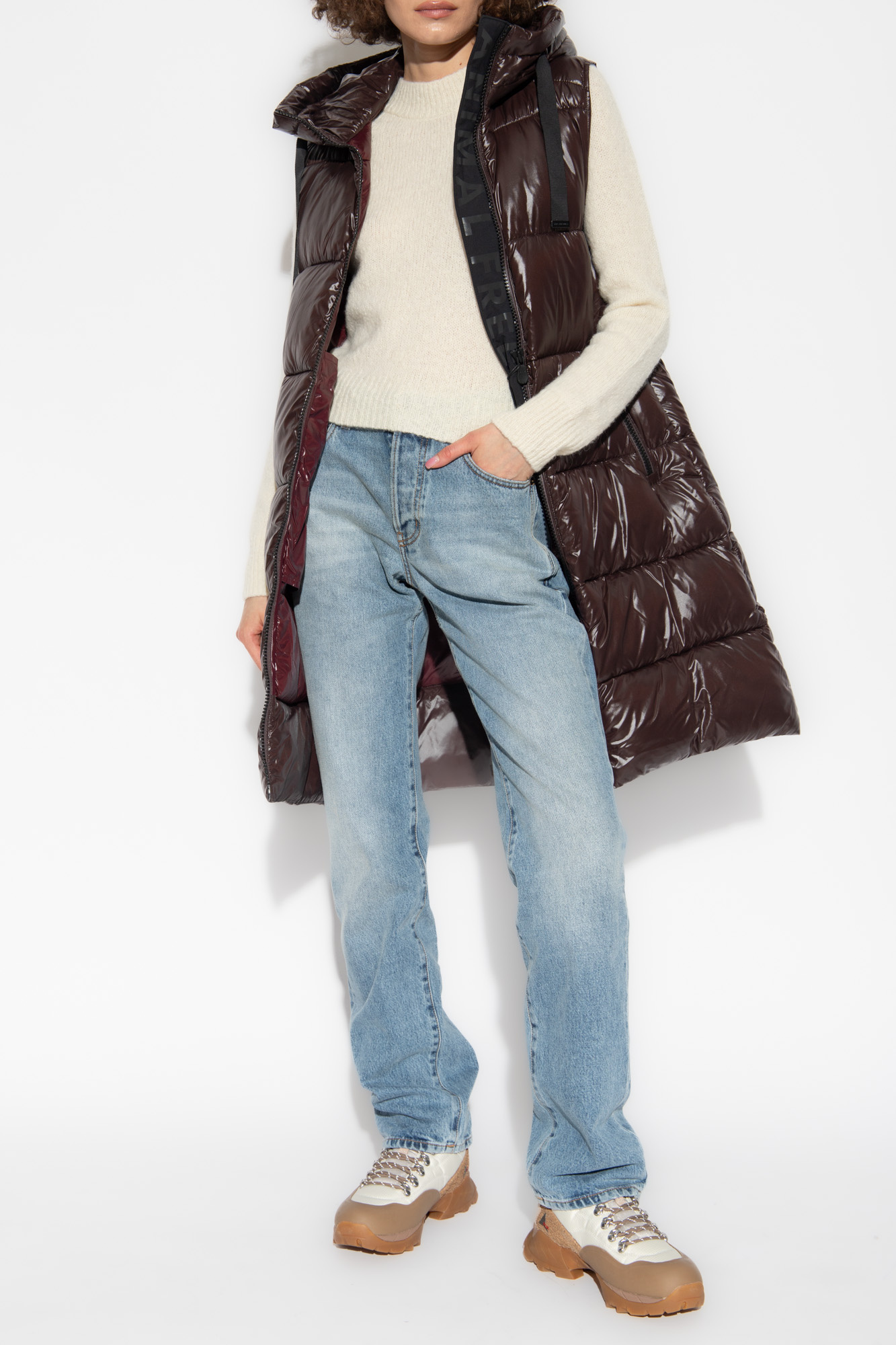 Brown 'Iria' quilted vest with hood Save The Duck - GenesinlifeShops Spain