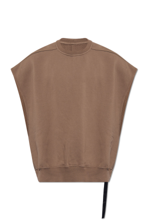 ‘jumbo’ vest od rib-knit henley T-shirt Grau
