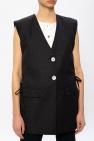 Ganni GREY Tie detail vest