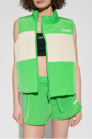 Ganni GREEN Vest with logo