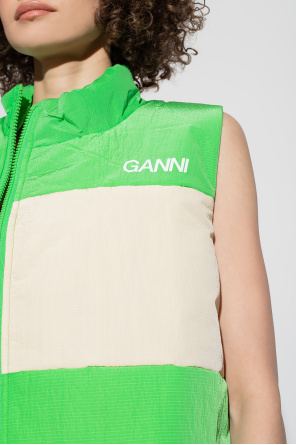 Ganni GREEN Vest with logo