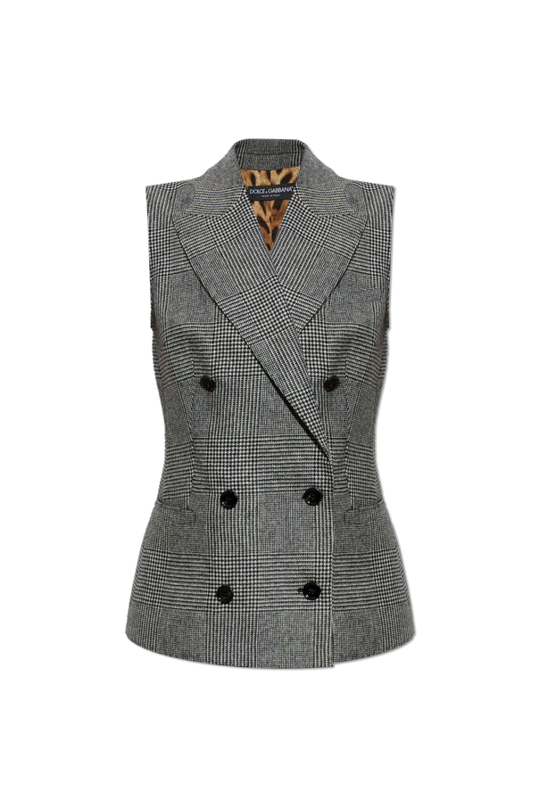 Double-breasted waistcoat made of combined materials od Dolce & Gabbana