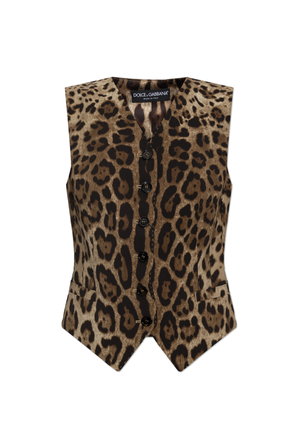 Wool vest with animal motif od Dolce & Gabbana