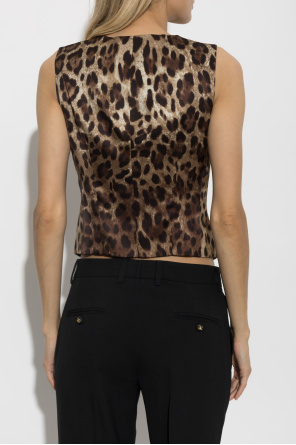 Dolce & Gabbana Wool vest with animal motif