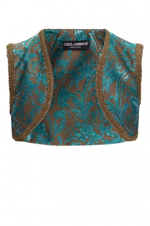 Dolce & Gabbana Kids Maiolica print full-zipped hoodie