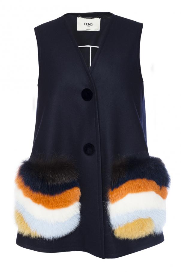 fendi vest with fur pockets