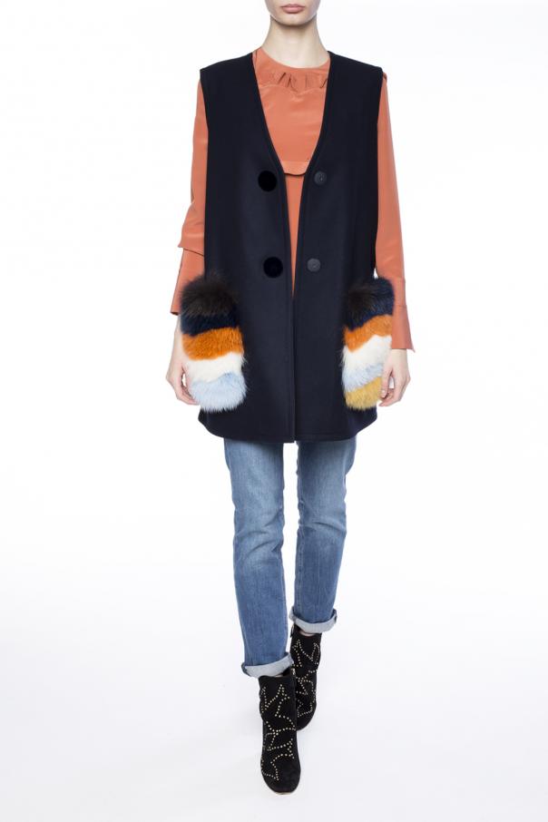 fendi vest with fur pockets