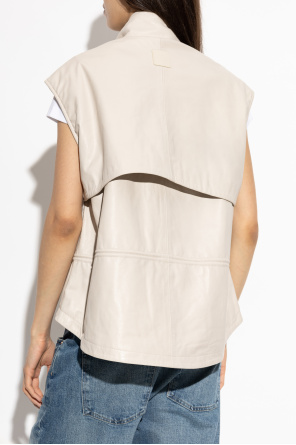 AllSaints Chaleco de cuero "Flor"
