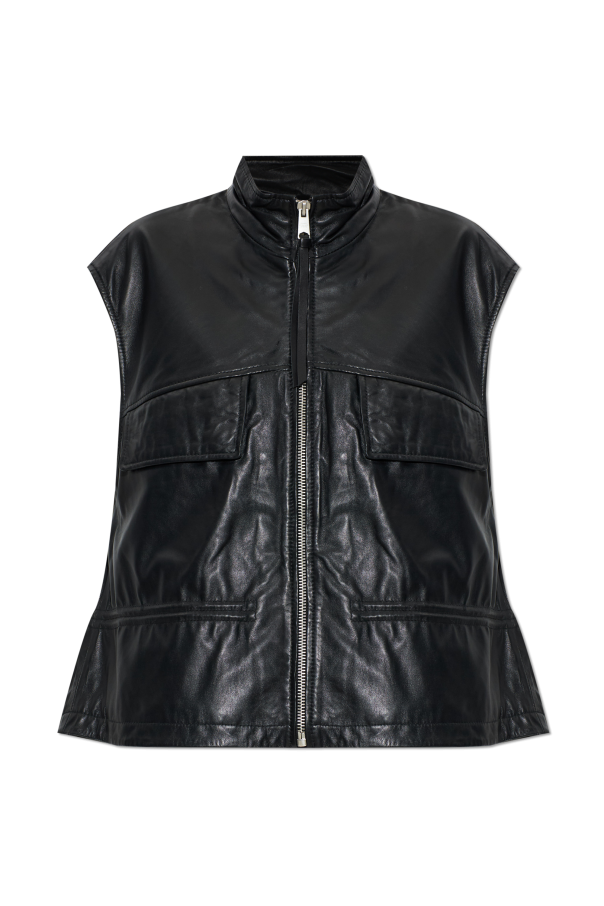 Leather vest ‘Flor’ od AllSaints