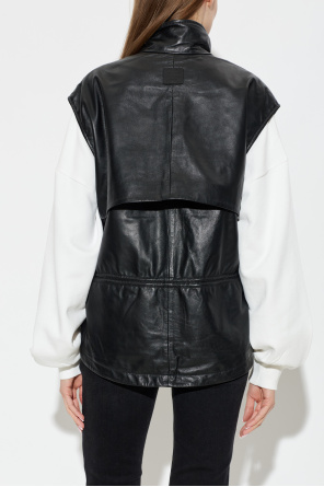 AllSaints Leather vest ‘Flor’