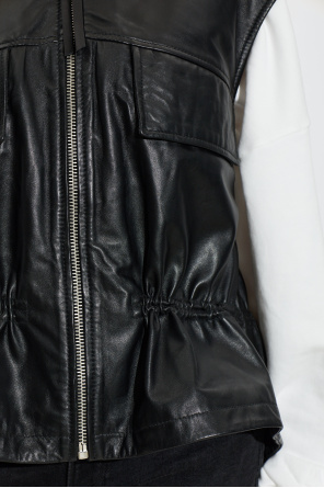 AllSaints Leather vest ‘Flor’