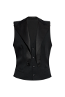 Dolce & Gabbana BLACK Vest with satin inserts