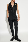 Dolce & Gabbana BLACK Vest with satin inserts