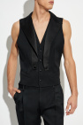 Dolce & Gabbana BLACK Vest with satin inserts