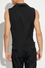 Dolce & Gabbana BLACK Vest with satin inserts