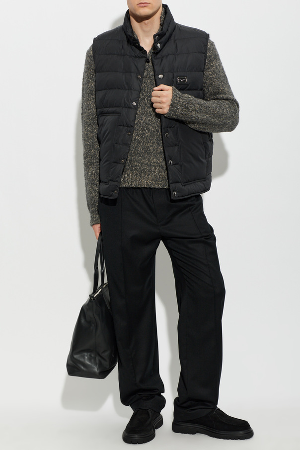 Dolce & Gabbana Insulated vest with a stand-up collar