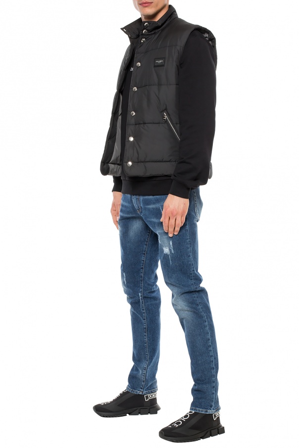 Dolce & Gabbana Quilted vest with a logo