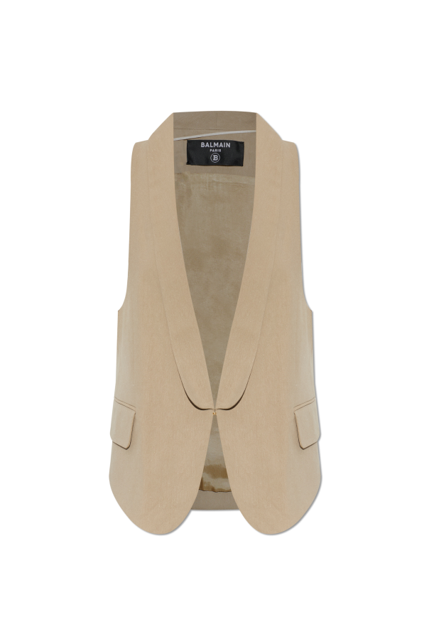 Asymmetrical vest od Balmain