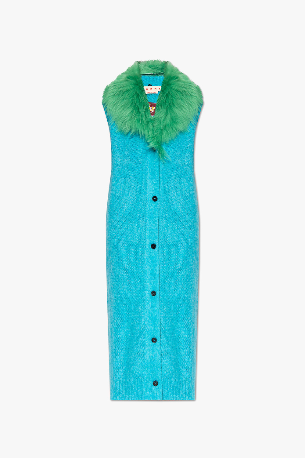 Marni Long vest with fur collar