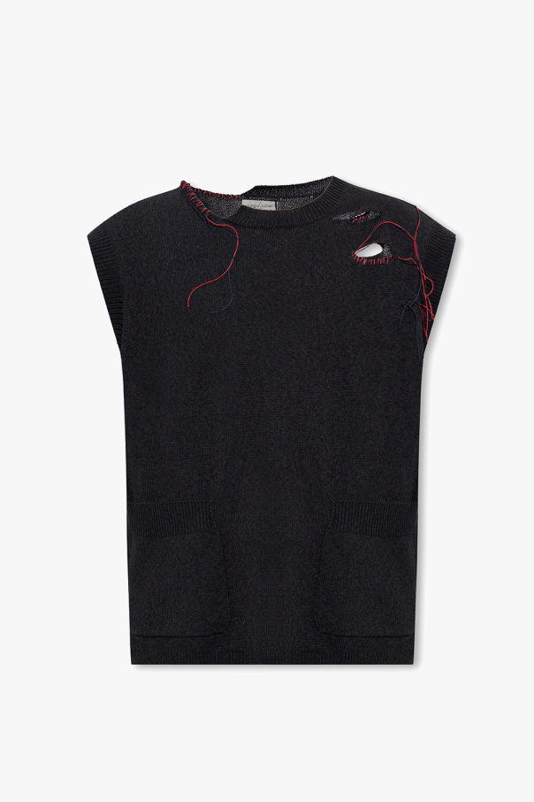 Yohji Yamamoto Sleeveless Graphic sweater