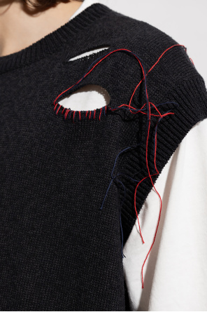 Yohji Yamamoto Sleeveless Graphic sweater