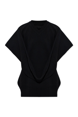 Wool vest with a v-neck