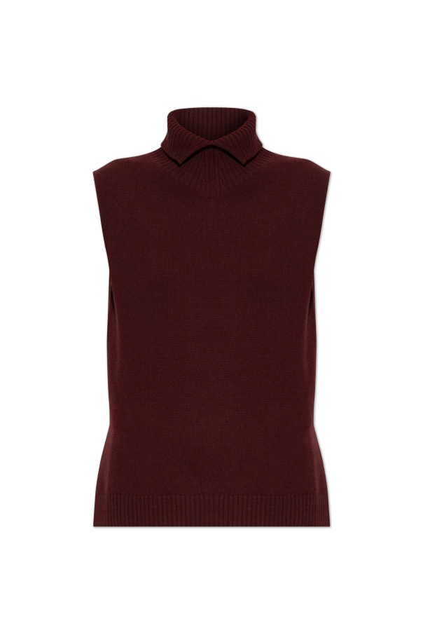 Asymmetrical vest with turtleneck od JIL SANDER