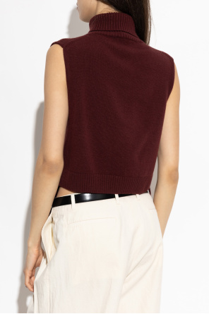 JIL SANDER Asymmetrical vest with turtleneck