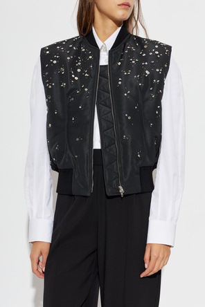 JIL SANDER Insulated vest with sewn-in embellishments