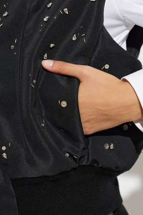 JIL SANDER Insulated vest with sewn-in embellishments
