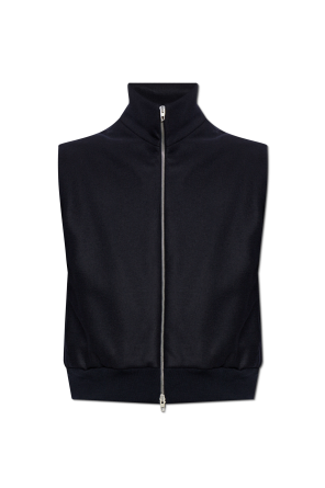 Wool vest with stand-up collar od JIL SANDER