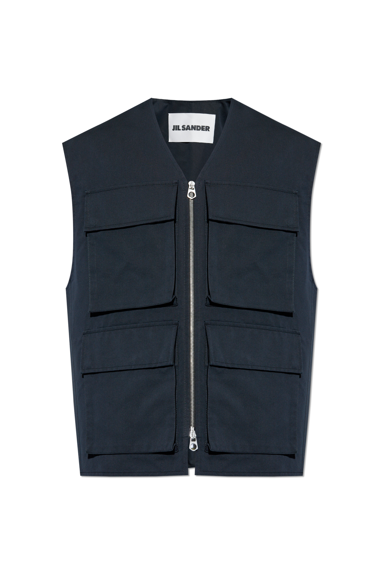 Black Vest with silk finish JIL SANDER - Vitkac France