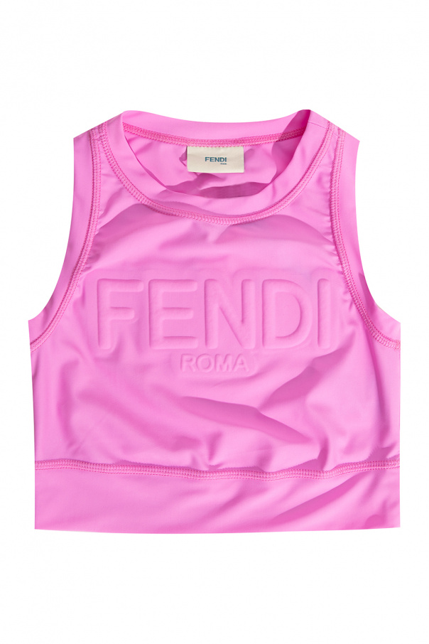 Fendi Kids Fendi embossed shoulder strap