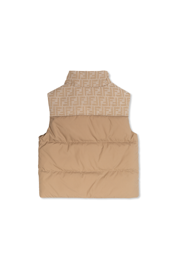 Fendi Kids Colete acolchoado com logótipo