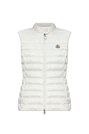Down vest with stand-up collar